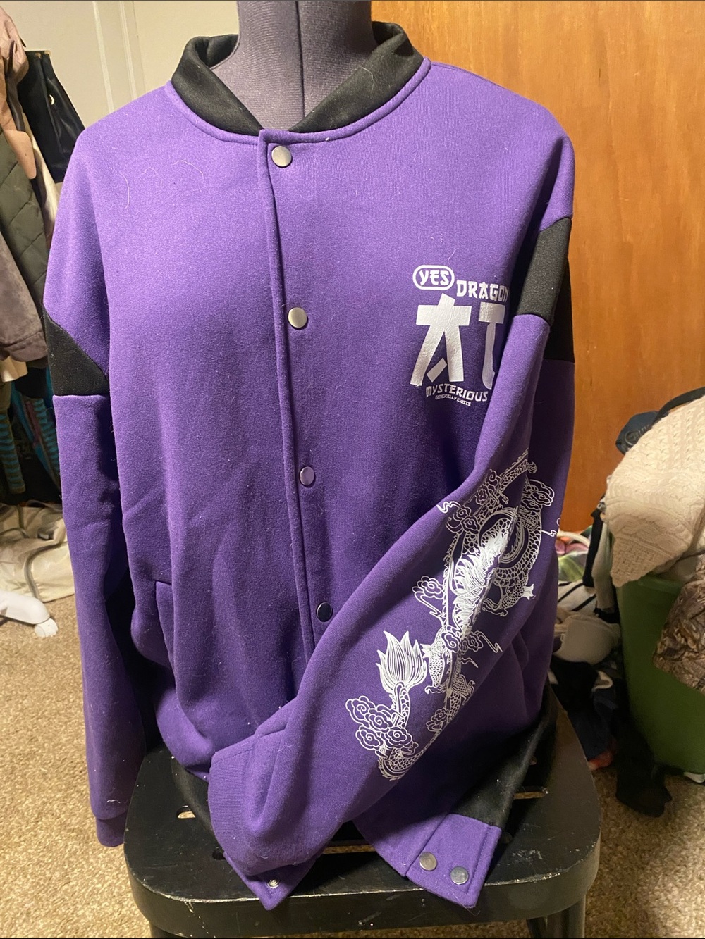 SHEIN Purple and Black Hoodie - XXL